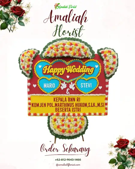 Papan Bunga Pernikahan Pandanlor